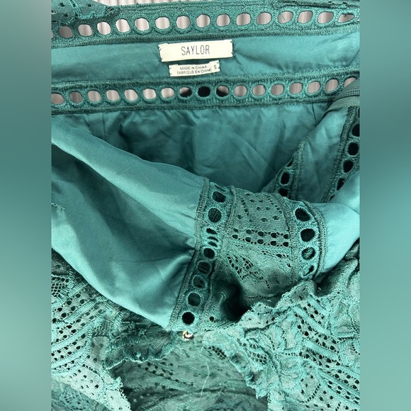 Women’s SAYLOR Green Sleeveless Midi Dress Designer Size Small - Picture 3 of 4